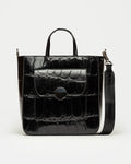 Shopper The Circle en cuero grabado big croco