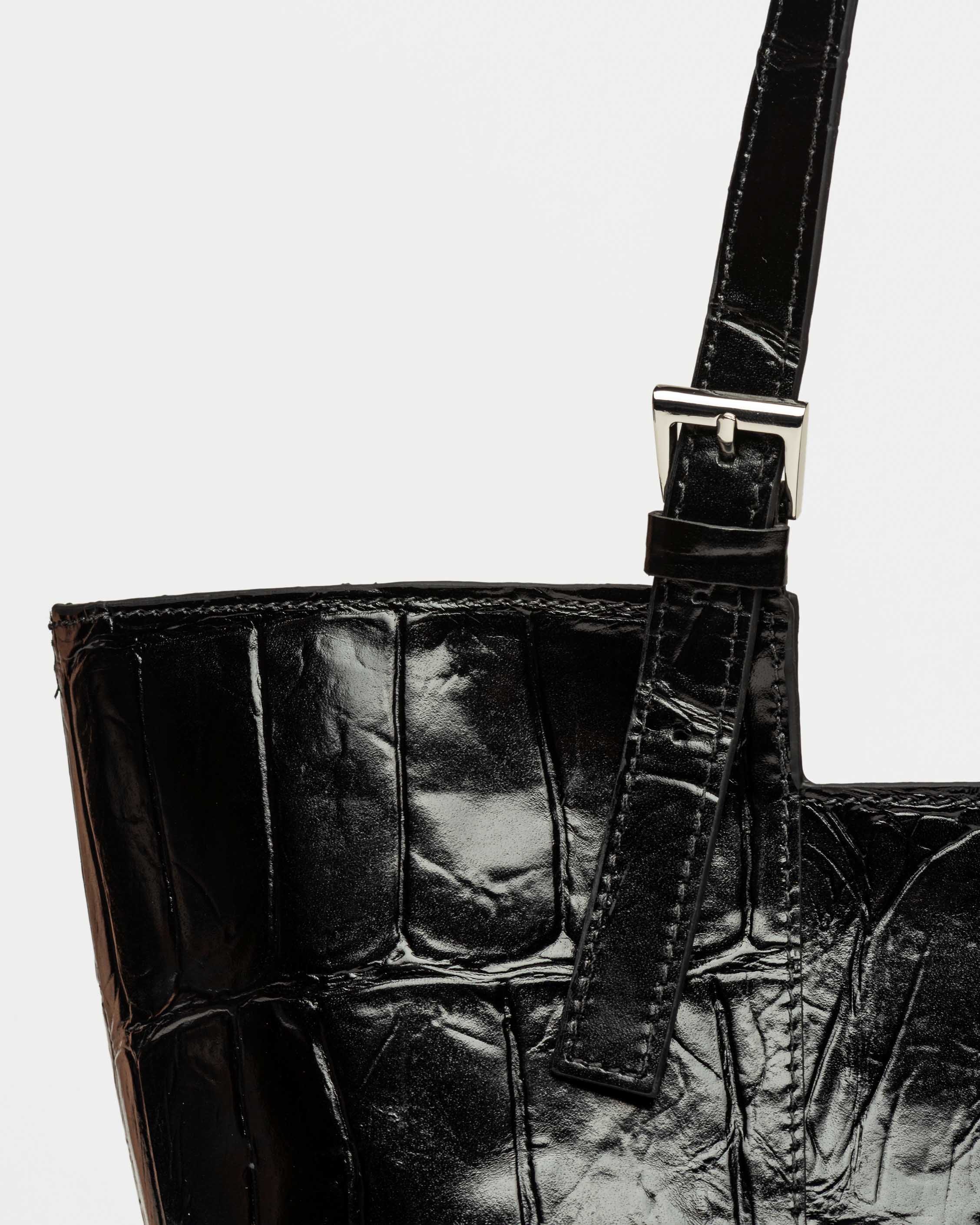 Bolso The Icon en cuero grabado big croco
