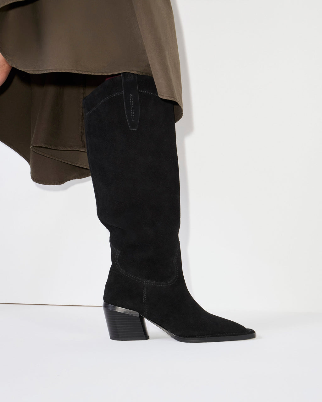 Bota caña alta Eleanor en gamuza