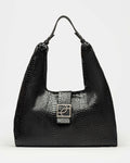 Bolso Signature en cuero gamuza anaconda