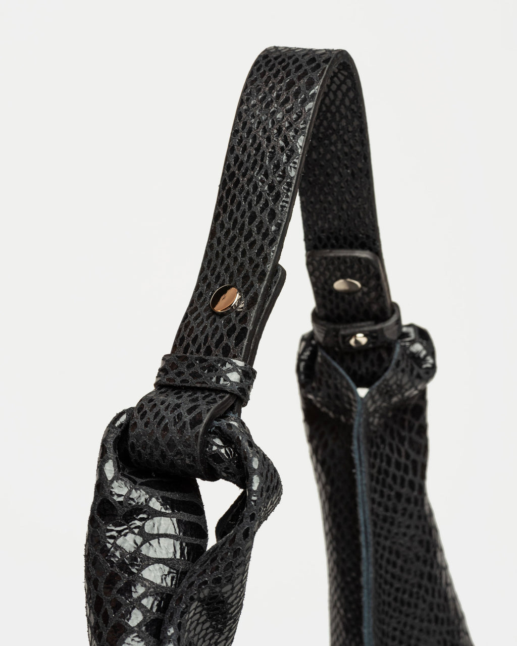 Bolso Signature en cuero gamuza anaconda