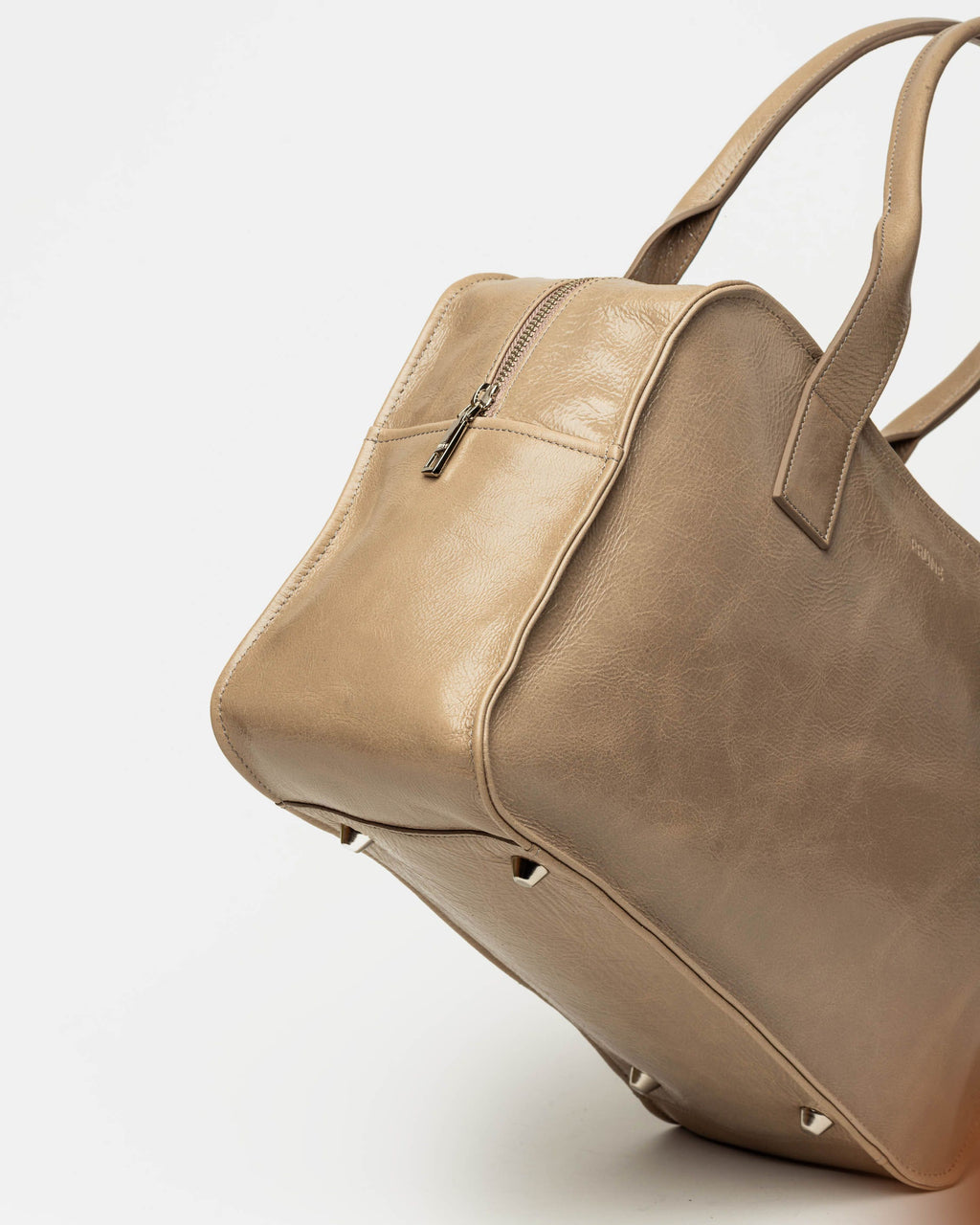 Bolso Capri en cuero arrugado