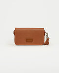 Bandolera The Flap Penny en efecto cuero graneado