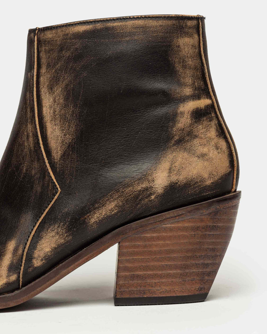 Bota caña baja Cash en cuero vintage